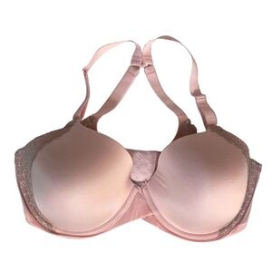 Maidenform‎ Pink Lace Trim Lightly Padded Underwire Bra 38D